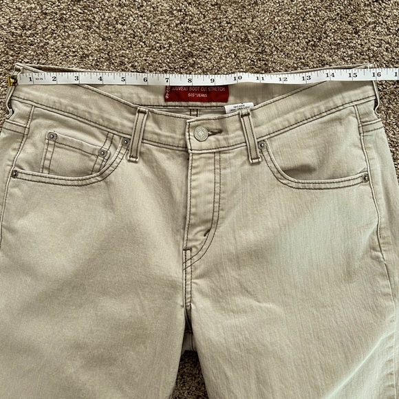 Y2K Levi’s Nouveau 515 Boot Cut Low Rise Stretch Light Tan Jeans Women’s Sz 10 - Picture 13 of 16